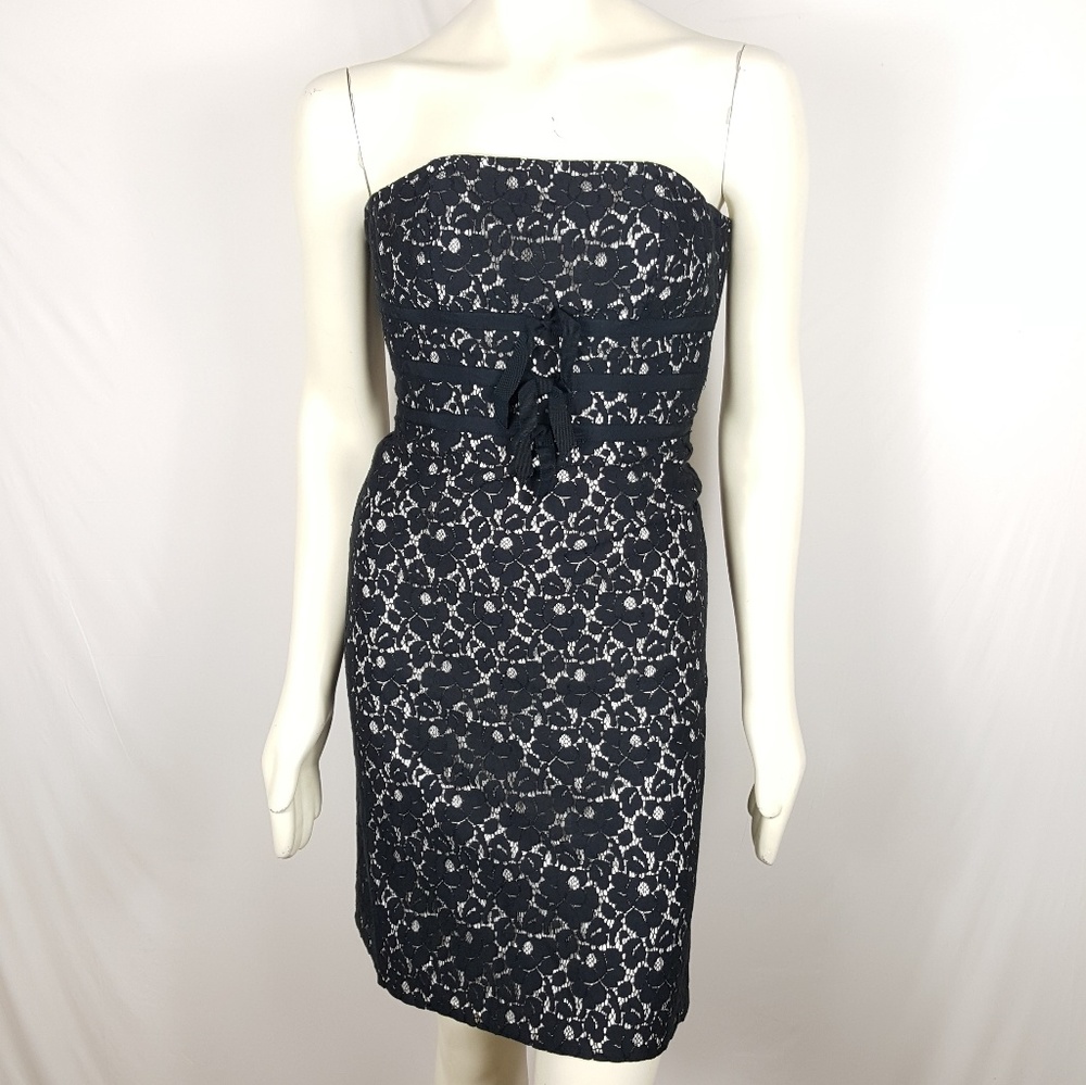White House Black Market Lace Over Tube Dress